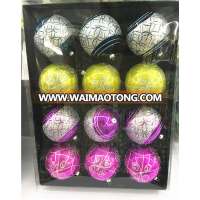 christmas hard plastic colorful bauble packaging