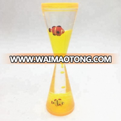 acrylic water reverse flowing hourglass colorful floating liquid timer