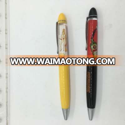 Hight quality plastic pens promotional ballpoint pen liquid pen