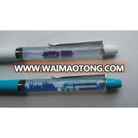 advertising promotional aqua twist pen sliding train 3D floater pen