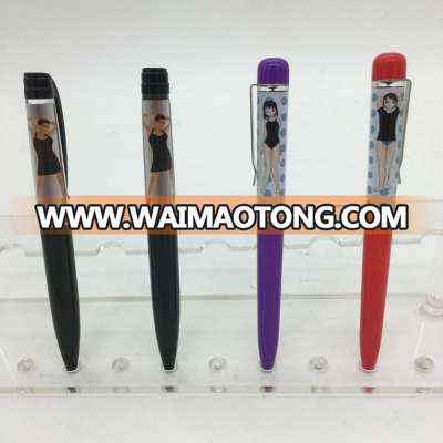 china gift items action figure take off naked liquid ball-point pen